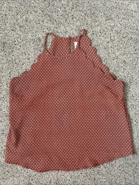 mine Red Geometric Halter Camisole
